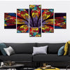 Image of Abstract Flower Wall Art Canvas Decor Printing