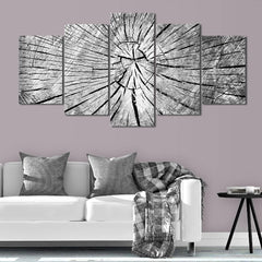 Abstract Grey Cracked Glass Wall Art Canvas Decor Printing