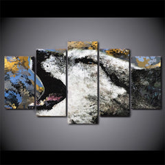 Abstract Howling Wolf Wall Art Canvas Decor Printing