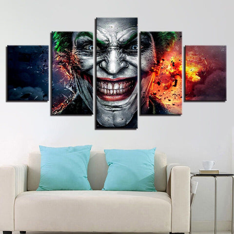 Abstract Joker Horror Movie Wall Art Canvas Decor Printing