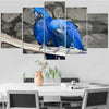 Image of Animal Macaw Couple Wall Art Canvas Decor Printing