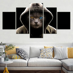 Animals Scary Cat Wall Art Canvas Decor Printing