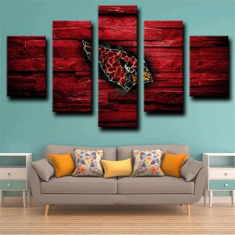 Arizona Cardinals Red Emblem Wall Art Canvas Decor Printing