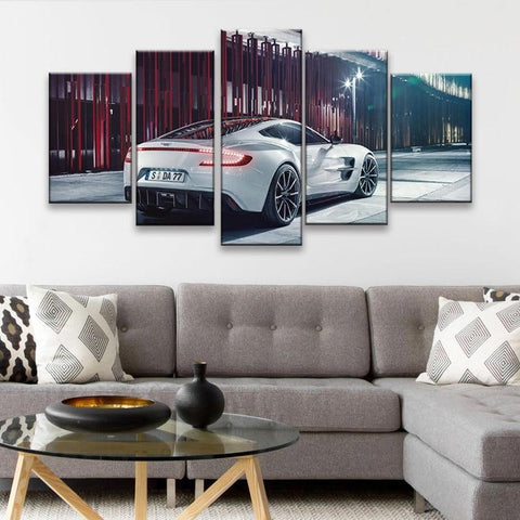 Aston Martin DBS White Car Wall Art Canvas Decor Printing