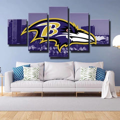 Baltimore Ravens City Wall Art Canvas Decor Printing