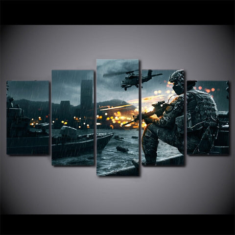 Battlefield Scenario Wall Art Canvas Decor Printing