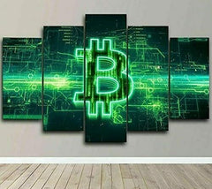 Bitcoin Crypto Blockchain Wall Art Canvas Decor Printing