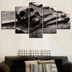 Black Skeleton Wall Art Canvas Decor Printing