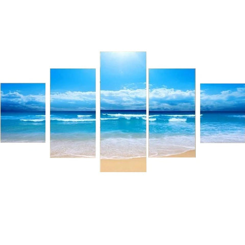 Blue Sky Seascape Wall Art Canvas Decor Printing