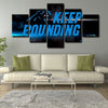 Image of Carolina Panthers Emblem Wall Art Canvas Decor Printing