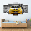 Image of Chevrolet Camaro Supercar Lovers Yellow Car Wall Art Canvas Decor Printing