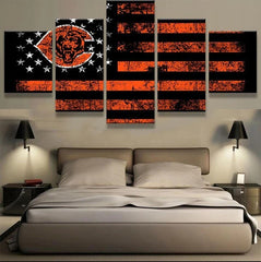 Chicago Bears American Wall Art Canvas Print Decor