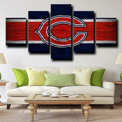 Chicago Bears Badge Wall Art Canvas Decor Printing