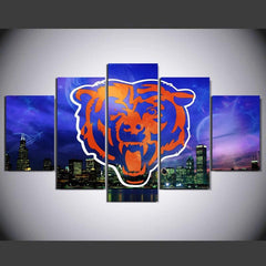 Chicago Bears City Wall Art Canvas Print