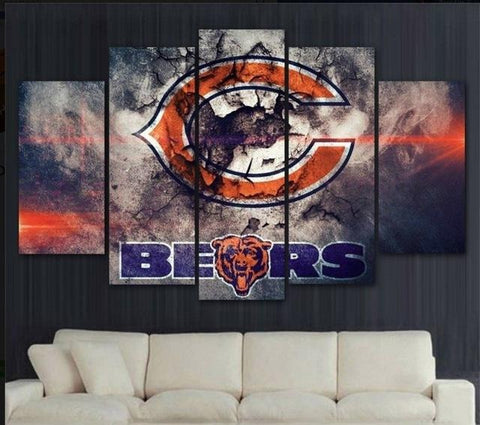 Chicago Bears Sports Team Wall Art Canvas Print Decoration