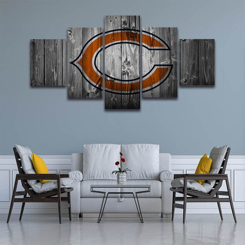 Chicago Bears Wooden Wall Art Canvas Decor Printing