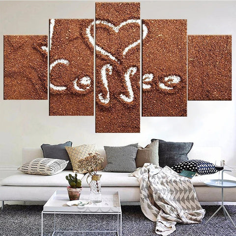 Coffee Draw Love Wall Art Canvas Decor Printing