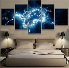 Detroit Lions Sports Wall Art Canvas Print Decor