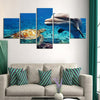 Image of Dolphin Sea Turtle Ocean Wall Art Canvas Decor Printing