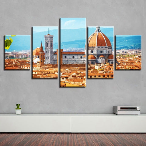 Florence Cathedral Landscape Wall Art Canvas Decor Printing