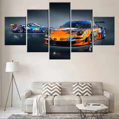 GT3 Graffiti Racing Car Wall Art Canvas Decor Printing