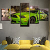 Image of Green Ford Mustang Car Sport Car Wall Art Canvas Decor Printing