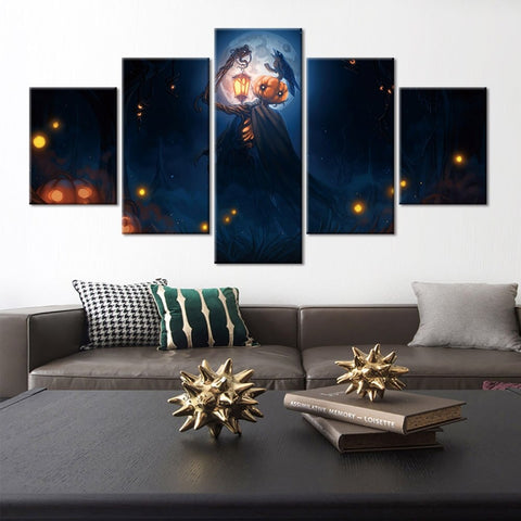 Halloween Pumpkin Night Wall Art Canvas Decor Printing