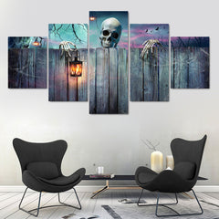 Halloween Skull Scary Wall Art Canvas Decor Printing