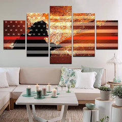 Hero Firefighter American Wall Art Canvas Decor Printing