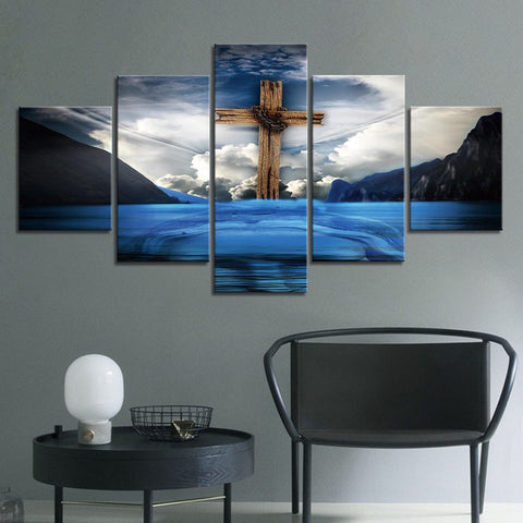 Jesus Christian Cross Wall Art Canvas Decor Printing