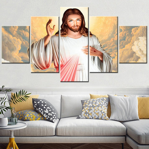 Jesus Portrait Christian Wall Art Canvas Decor Printing