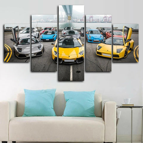 Lamborghini Sports Car Wall Art Canvas Decor Printing