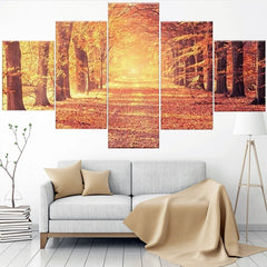 Landscape Autumn Leaves Wall Art Canvas Decor Printing