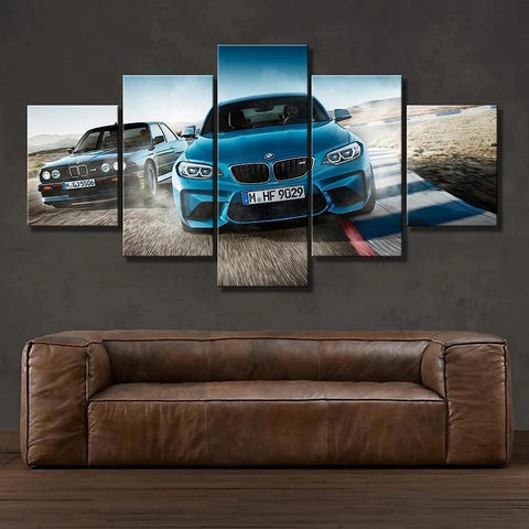 M3 Blue Sport Car Wall Art Canvas Decor Printing