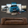 Image of M3 Blue Sport Car Wall Art Canvas Decor Printing