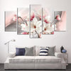Image of Modern Pink White FlowerWall Art Canvas Decor Printing