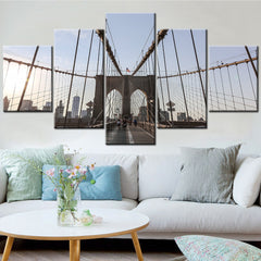 New York Landscape Brooklyn Bridge Wall Art Canvas Decor Printing