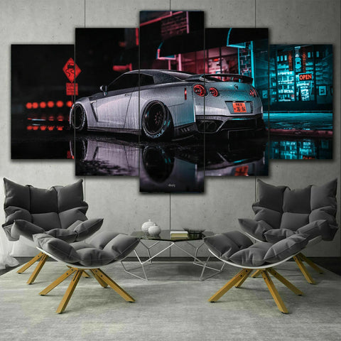 Nissan GTR Sports Car Wall Art Canvas Decor Printing