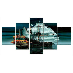 Ocean Boat Ship Sea Wall Art Canvas Decor Printing