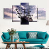 Image of Pirate Ship Vikings Boat Wall Art Canvas Decor Printing