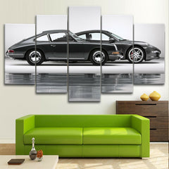 Porsche 911 Coupe Black Wall Art Canvas Decor Printing