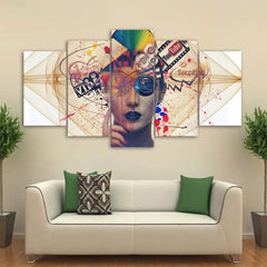 Psychedelic Woman Wall Art Canvas Decor Printing