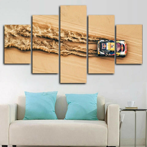 Rally Desert Sand Car Wall Art Canvas Decor Printing