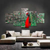 Image of Red Peacock Wall Art Canvas Decor Printing