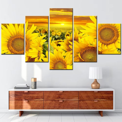 Sunrise Sunflower Wall Art Canvas Decor Printing