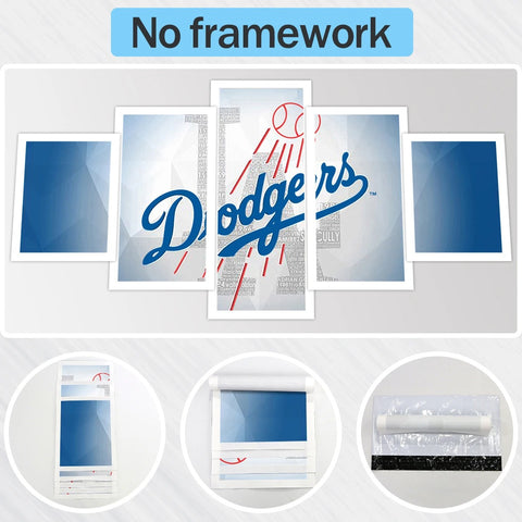 Los Angeles Dodgers Wall Art Canvas Print Decor