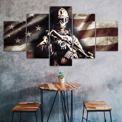 American Soldier Wall Art Canvas Decor Printing