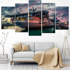 Seascape Steamship Wall Art Canvas Decor Printing