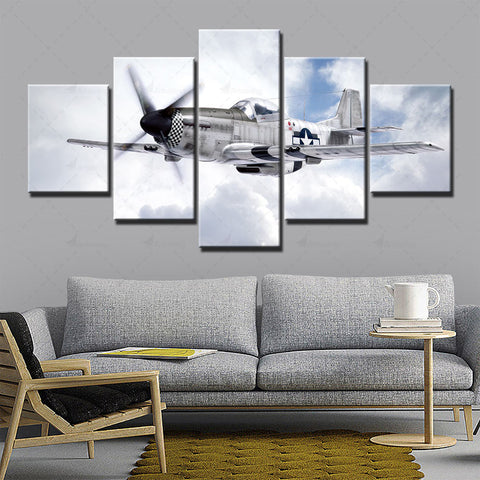 Sky Airplane Wall Art Canvas Decor Printing