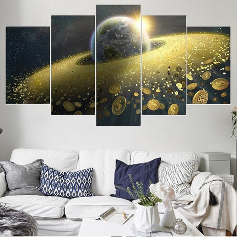 Space Universe Landscape Wall Art Canvas Decor Printing